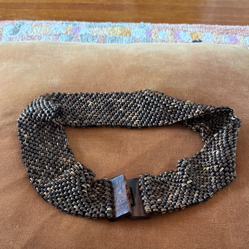 Vintage Brown Woven Loop Belt